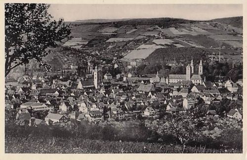 AK Bad Mergentheim Blick auf die Stadt Kirche