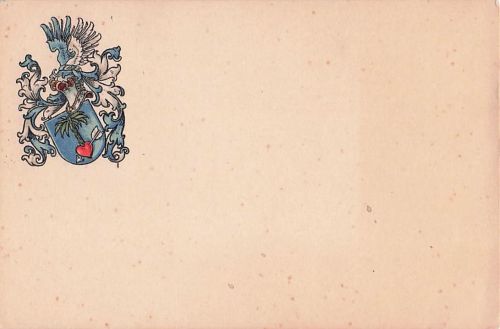 Studentenpostkarte mit dem Wappen einer Verbindung.