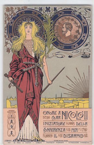 Jugendstil-Postkarte ZARSAR NICHOLAS II