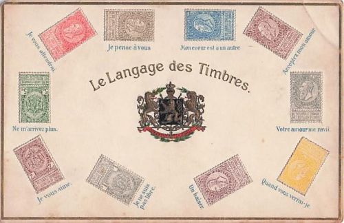 BELGIEN frühe Briefmarken philatelistisch patriotisch PC 1910er Jahre