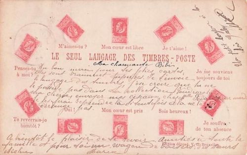 BELGIEN 1800ER JAHRE UNGEPRÄGT BRIEFMARKE AUF BRIEFMARKE AUF POSTKARTE BRIEFMARKEN AUF BRIEFMARKEN
