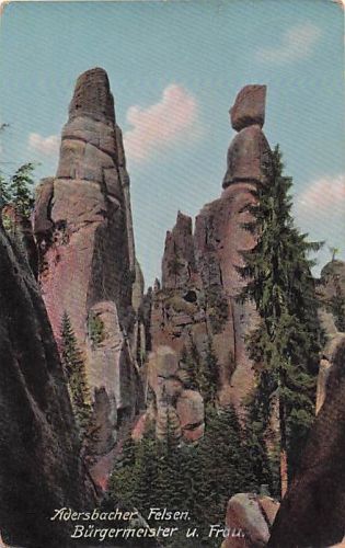 Alte AK Adersbacher Felsen Sudetengau Sudeten