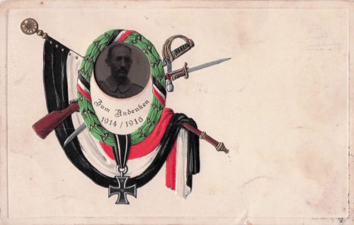 patriotische deutsche Gedenk-Postkarte bzw. Feldpostkarte
