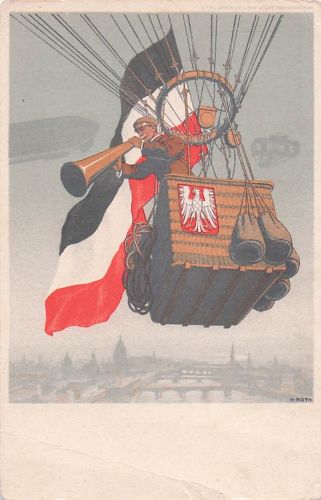 Künstler Ansichtskarte / Postkarte Roth, Frankfurt Main, Internationale Luftschifffahrt Ausstellung 1909, Ballon