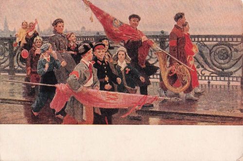 UdSSR Sowjetrealismus von DKMOCHALSKY. „Sie sahen Stalin“