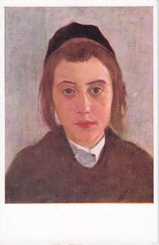 Judaica Österreich Alte Postkarte Talmud Junger von Lazar Krestin