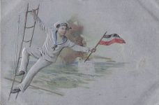 Präge Litho Deutscher Seemann