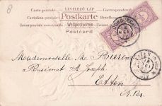 Lithographie aus der Zeit um 1900, die einen Kinderkopf in einer stilisierten Blüte darstellt