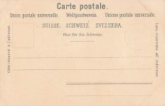 Lithografie-Ansichtskarte von Zermatt mit dem Matterhorn