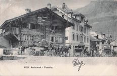 Andermatt - Postplatz - Postkutsche