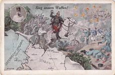 Österreich WWI Patriotische Karte Sieg unser Waffen Victory Serbien