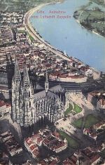 Köln. Aufnahme vom Luftschiff Zeppelin