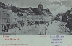 Ansichtskarte Bayreuth, Blick über den Marktplatz