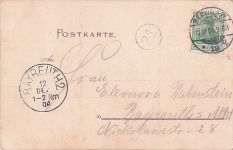 Lithographie-Ansichtskarte mit dem Titel „Gruss aus dem Franziskaner“