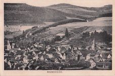 historische Ansichtskarte der Stadt Meschede im Sauerland