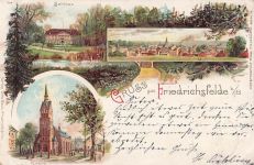 Postkarte Carte Postale Friedrichsfelde Berlin Schloss Kirche Litho
