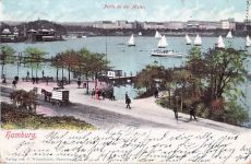 Partie an der Alster. Hamburg