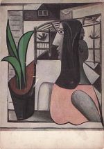 Pablo Picasso Die Büste vor dem Fenster Kunstpostkarte
