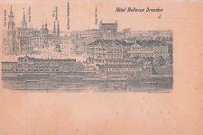 Alte AK Dresden Hotel Bellevue Inh. R. Rönnefeld Elbe Altstadt-Ansicht um 1900