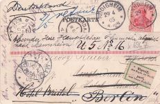 Alte Postkarte Bödigheim Buchen Odenwald 1905 – Seltene Post-Odyssee Amsterdam Berlin