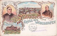 Gruß aus Wörishofen“-Jugendstil-Postkarte Lithografie
