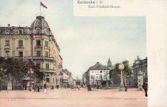 Ansichtskarte Karlsruhe i. B., Karl-Friedrich-Straße