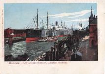 Hamburg. P.-D. „Pennsylvania", Getreide löschend.