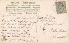 AK Großbritannien (Dorset) – Gelaufen 1907 mit Edward VII. Briefmarke