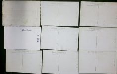 10 stück japanischen Postkarten samt Original-Umschlag (oben links), das die buddhistischen Vorstellungen