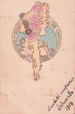 originale Jugendstil-Ansichtskarte (Art Nouveau)