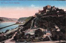 Ansichtskarte St. Goar, Teilansicht mit der Ruine Rheinfels