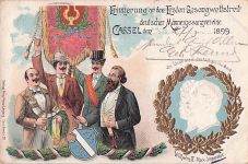 AK Kassel 1899 I. Gesang-Wettstreit Männergesangvereine Litho Wilhelm II