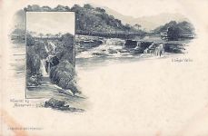 Alte Litho-Postkarte: Waterval bij Nelspruit & Elands Vallei (Südafrika / Transvaal)