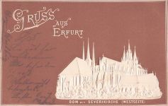 GRUSS ERFURT DOM WIT SEVERIKIRCHE (WESTSEITE)