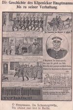 Alte AK Postkarte 1906 Hauptmann von Köpenick Bildergeschichte Satire