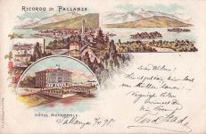 Alte AK Pallanza Lago Maggiore 1898 Litho Hôtel Métropole