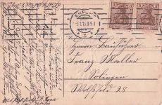 Neujahrskarte aus der Zeit des Deutschen Kaiserreichs (1871–1918).