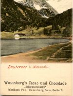 Lautersee bei Mittenwald - Werbung Wesenberg Cacao und Chocolade
