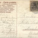 Auto mit Blumen - Prägekarte