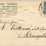 Auto mit Kücken - Prägekarte