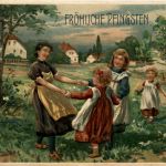 Fröhliche Pfingsten - Prägekarte