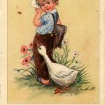 Geburtstag - Kind mit Gans