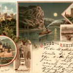 Gruss aus vom Rhein - Litho