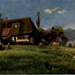 Schwarzwaldhaus auf der Höhe - Künstler H. Hoffmann