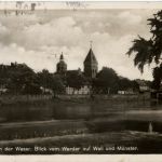 Hameln - Blick vom Werder auf Wall und Münster