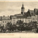 Troppau - Franz Josefsplatz mit Sparkasse