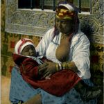Mauresque et son enfant