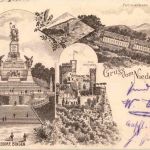 Gruss vom Niederwald Rüdesheim - Litho