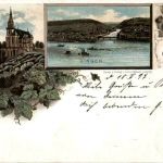 Gruss aus Bingen - Litho