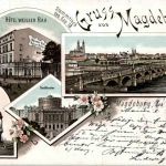Gruss aus Magdeburg - Hotel Weisser Bär - Litho